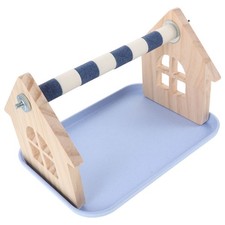Bird Perch with Tray: Desktop Training Bars Stand Removable Mess -