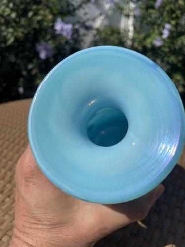 Fenton Robert Barber and Dave Fetty Blue Hanging Hearts Vase. Rare. #111/600 - Picture 5 of 8