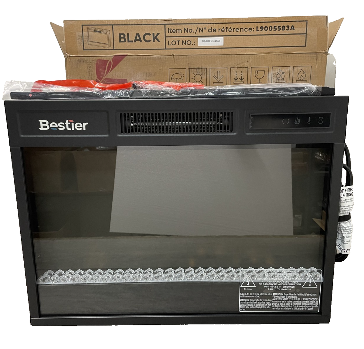 Bestier L9005583a Electric Fireplace Insert 26.57 X7.09 X 21.26