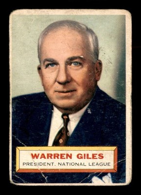 1956 Topps White Back #2 Warren Giles PRES DP GOOD X3010073
