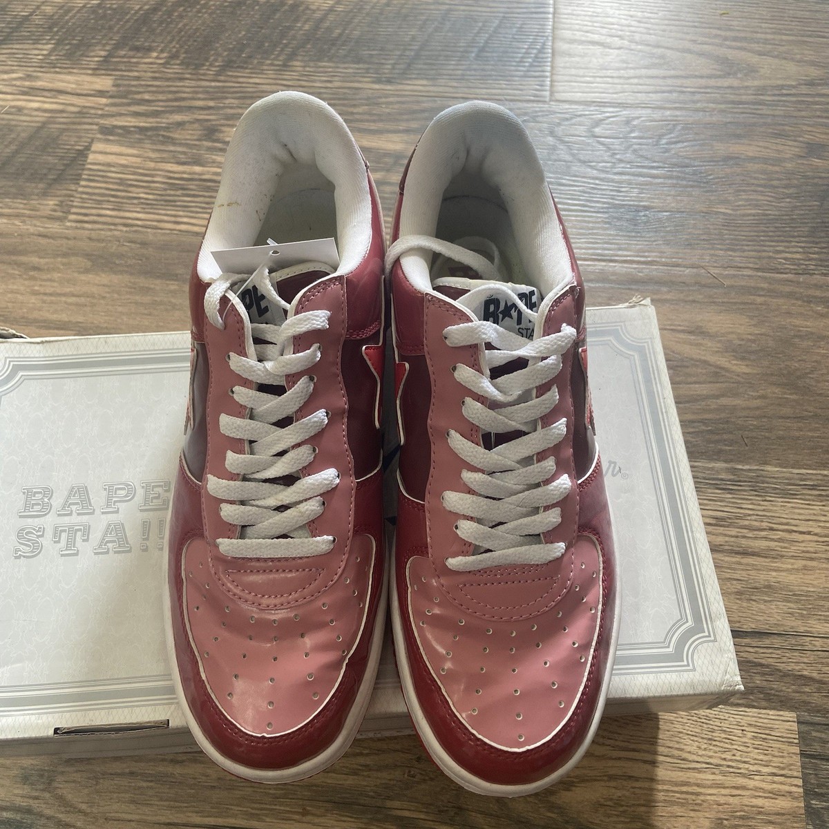 Size 10- BAPESTA 2006 Patent Leather Red Pink Nigo Nerd With Box