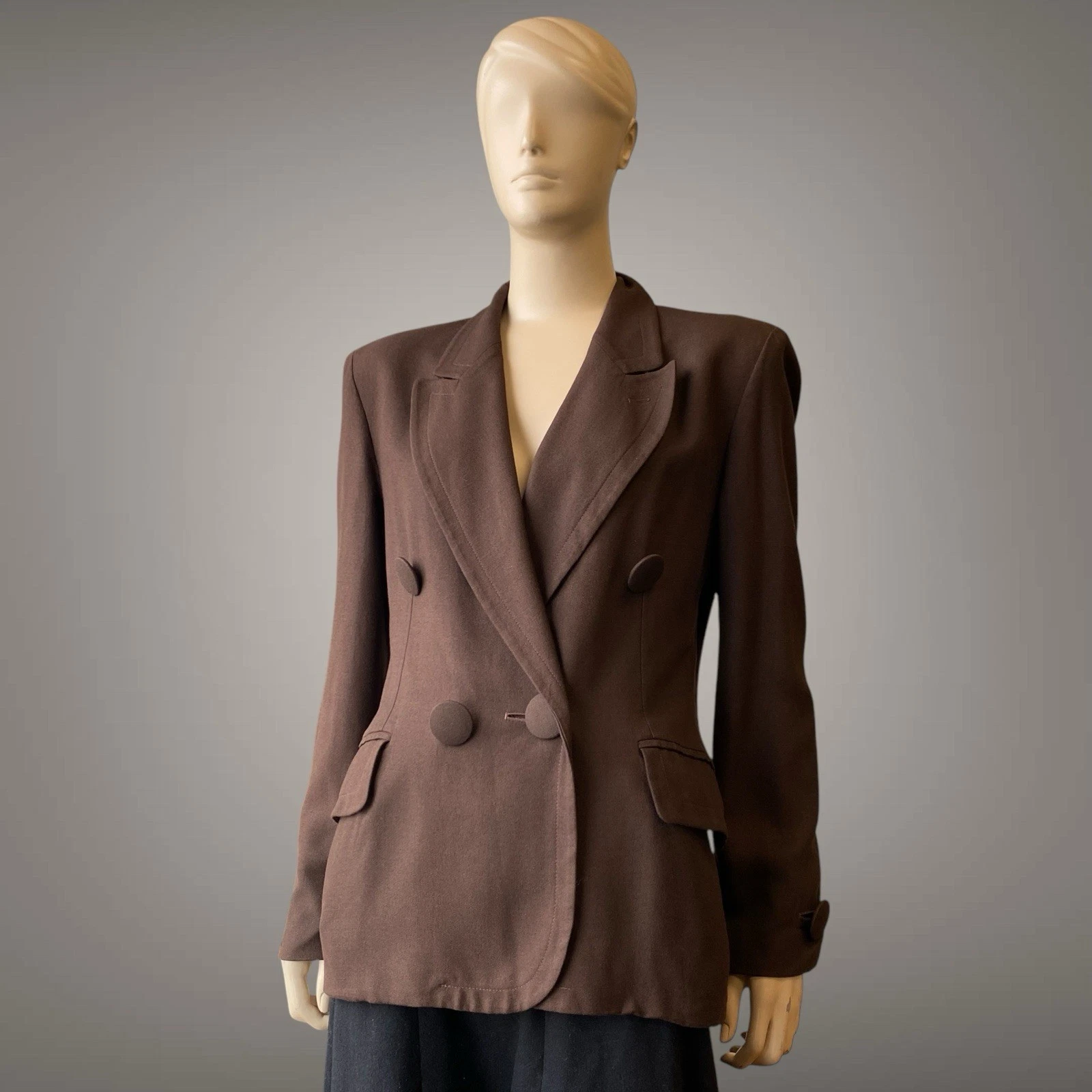 Giacca blazer Moschino vintage anni 90 donna marrone taglia 46 L XL