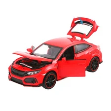 S Red 1/32 Model Car Alloy Diecast Toy Vehicle Collection For Honda Civic Type R