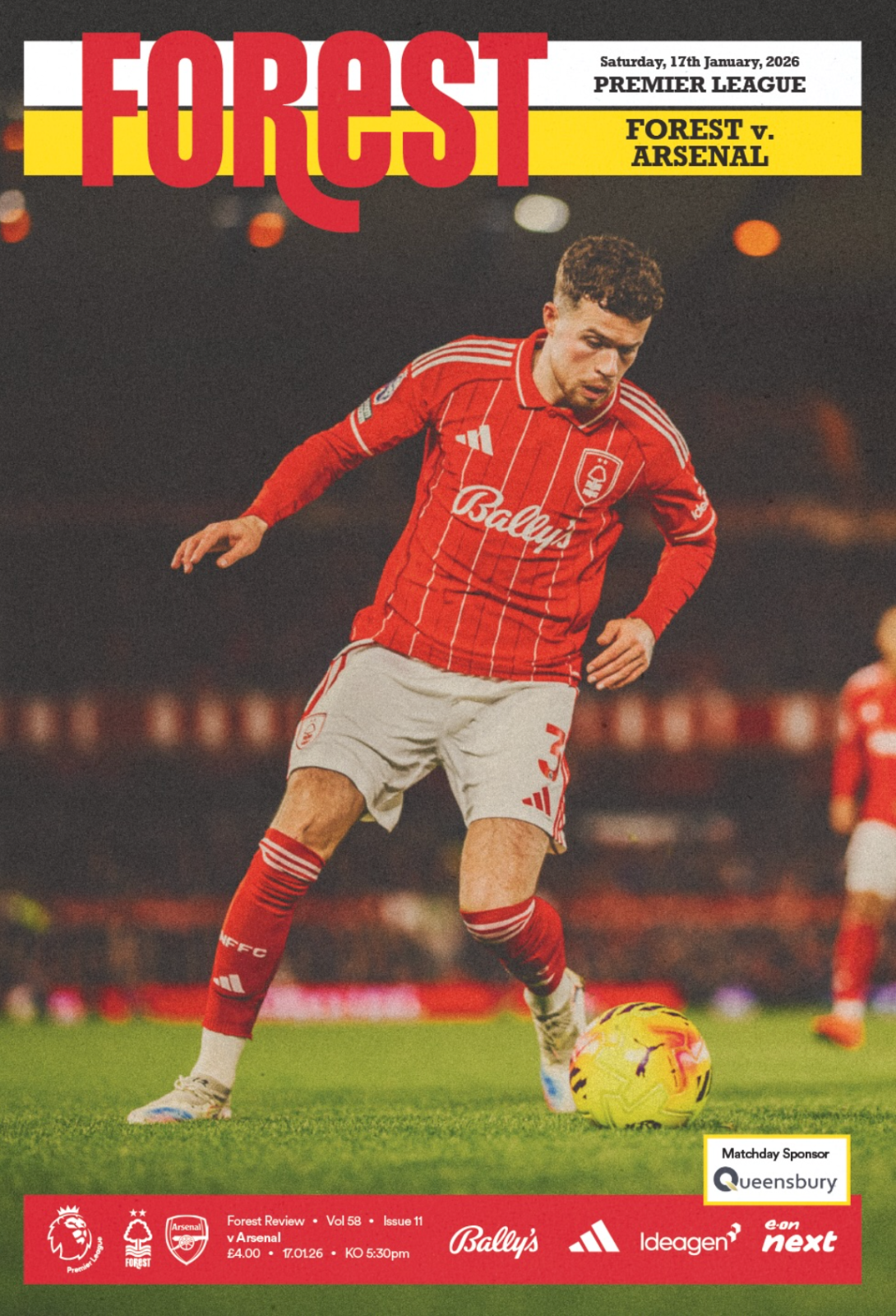 Nottingham Forest v Arsenal - FA Premier League - 17 January 2026 - Mint