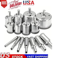 Glass Ceramics Porcelain Diamond Drill Bit Set 15pcs 6-50mm Sizes Hole Saw Tool