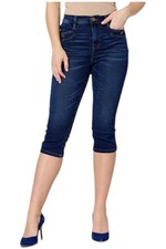 DG2 by Diane Gilman Virtual Stretch Denim Skinny Capri Jean Indigo