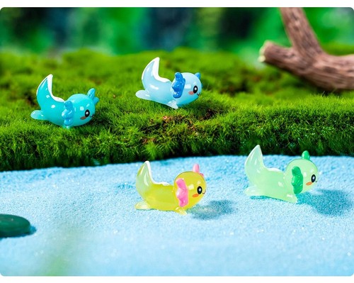 Mini Axolotl Figure with Luminous Effects Stand Out in Your Aquarium Collection - Bild 24 von 31