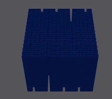 Peano Curve Art Print | 3D Space Filling Design by Guiseppe Peano | Unique