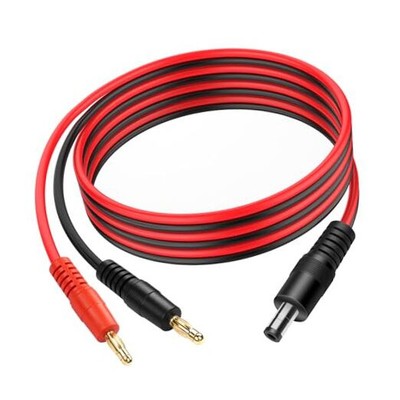  14AWG DC5525 to 4mm Banana Cable 3FT/1M DC 5.5mm x 2.5mm to 4mm Banana Plug 