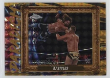 2025 Topps Chrome WWE Paradigm Gold Geometric Refractor /50 AJ Styles #PAR-AJS