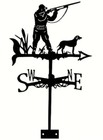 NEW  METAL rustic FARMHOUSE WEATHERVANE  Garden Silhouette Ornament FARMER DOG