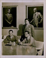 LD203 1955 Original Photo HENRY FORD II BENSON WILLIAM Automobile Businessmen