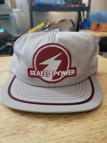 Vintage Sealed Power Federal Mogul Motorparts Gray Hipster Mesh Trucker Cap Hat