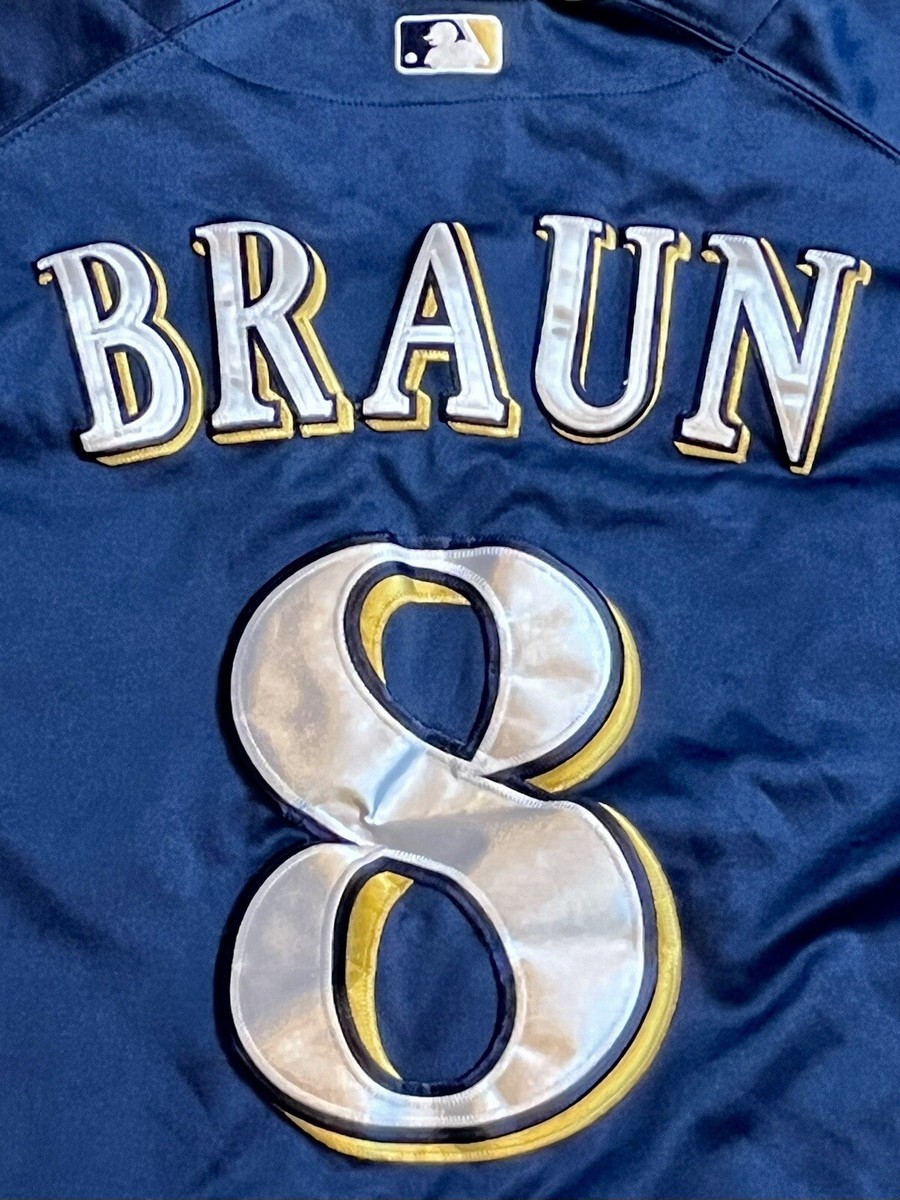 MLBミルウォーキー•ブルワーズ　貴重ユニフォーム Ryan Braun — Milwaukee Brewers Majestic Stitched Jersey 40th
