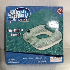 Splash And Play By Bestway Flip-Pillow pool Lounge with Cup Holder New Float