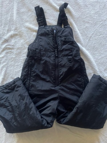 Ski Overalls Snow Bib Size Small/8 Kids/ Youth, Black, Climate Control Brand - Picture 2 of 10