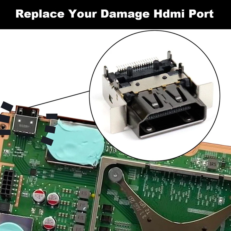 Lot HDMI Port Socket Dock Connector Replacement For Xbox Series X Game Console - Image 3 of 4