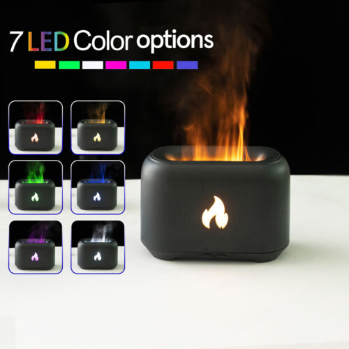 Ultrasonic Aromatherapy Machine Flame Color Light Spray Sleep Humidifier USB - Picture 5 of 12