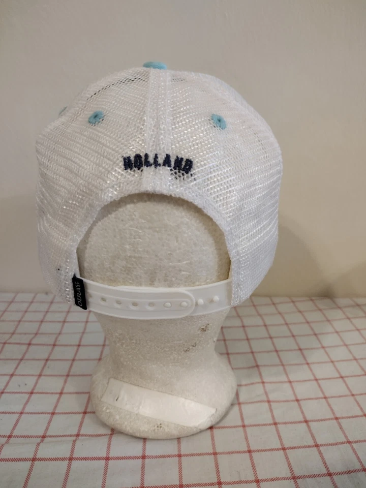 Holland Michigan Mapa Trucker Gorra Sombrero Azul Ajustable Snapback Malla Parche Foto 4 de 4