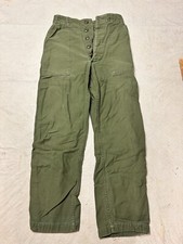 Vtg 60s 30x29 28x26.5   VIETNAM Army Trousers OG-107 Sateen Type 1 Pants USA