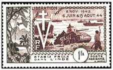Timbre Armée WWII Inde Fr PA22 ** (68110EA) - cote : 15 €