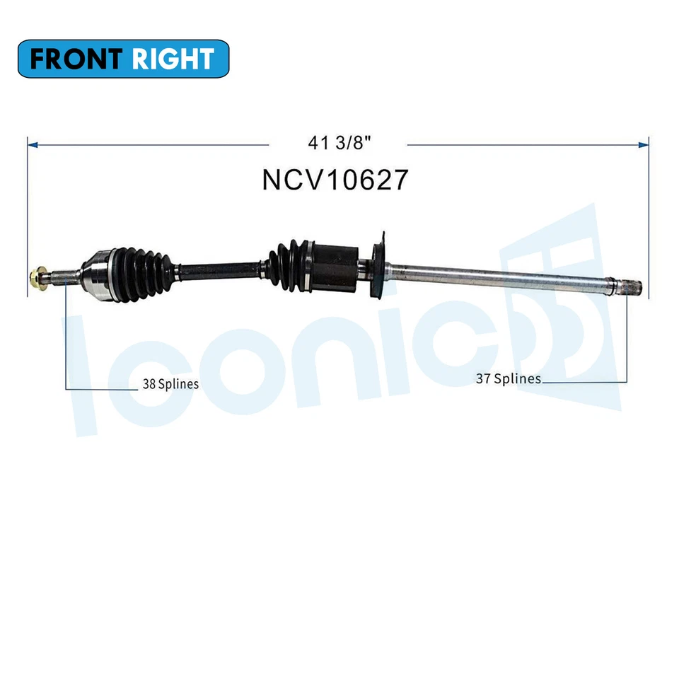 Conjunto de eje CV delantero derecho para 05-07 Mercury Montego Ford Freestyle 3,0 L Foto 2 de 4