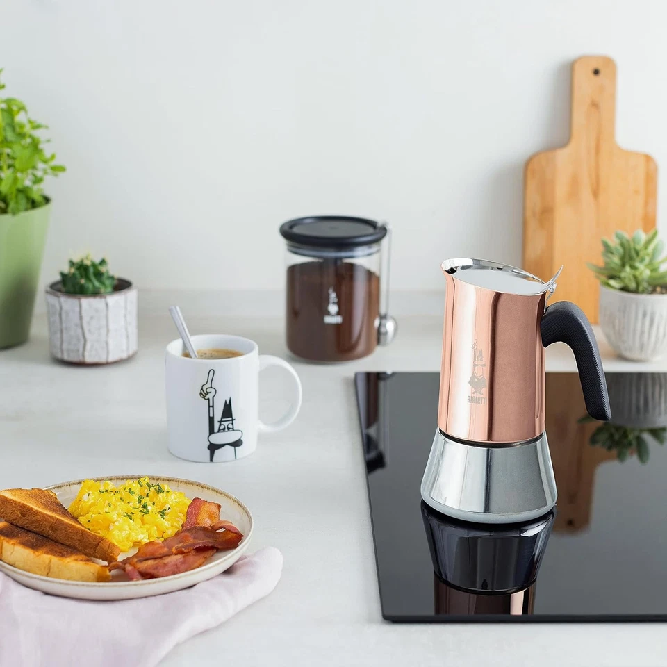 Cafetera espresso de inducción Bialetti Venus estufa de acero inoxidable Italia Foto 2 de 4