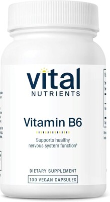 Vital Nutrients Vitamin B6 Dietary Supplement - Exp 12/25 [NEW]
