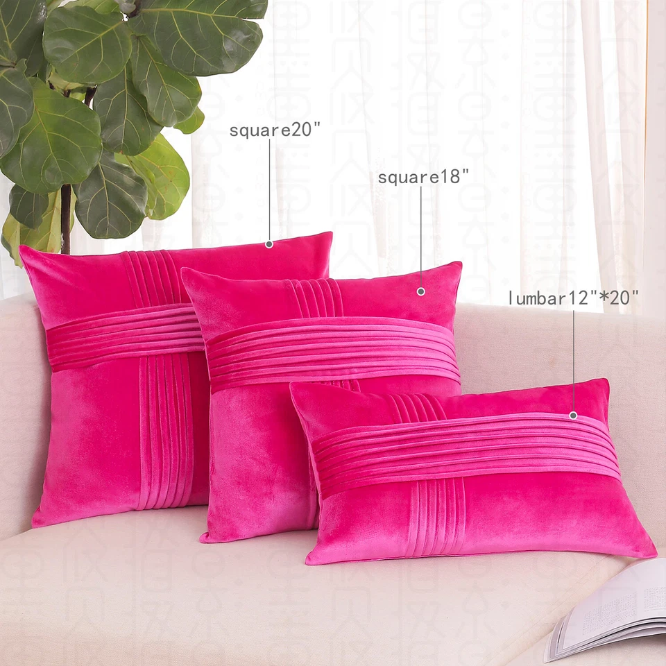 2 PACK Throw Pillow Covers Sofa Decor Velvet Cushion Cases Premium Cushion Cover - Image 3 of 4