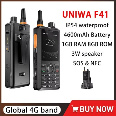 F41 4G POC Radio Zello Smart PTT Walkie Talkies Robust Smartphone 4600mAh NFC
