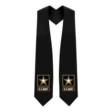 Black U.S. Army Stole - Military Graduation Stole