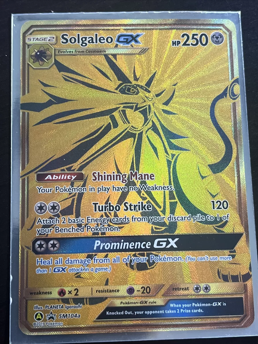 Carta Pokémon Tcg: Solgaleo-gx Sm104a Gold Português + Brind em