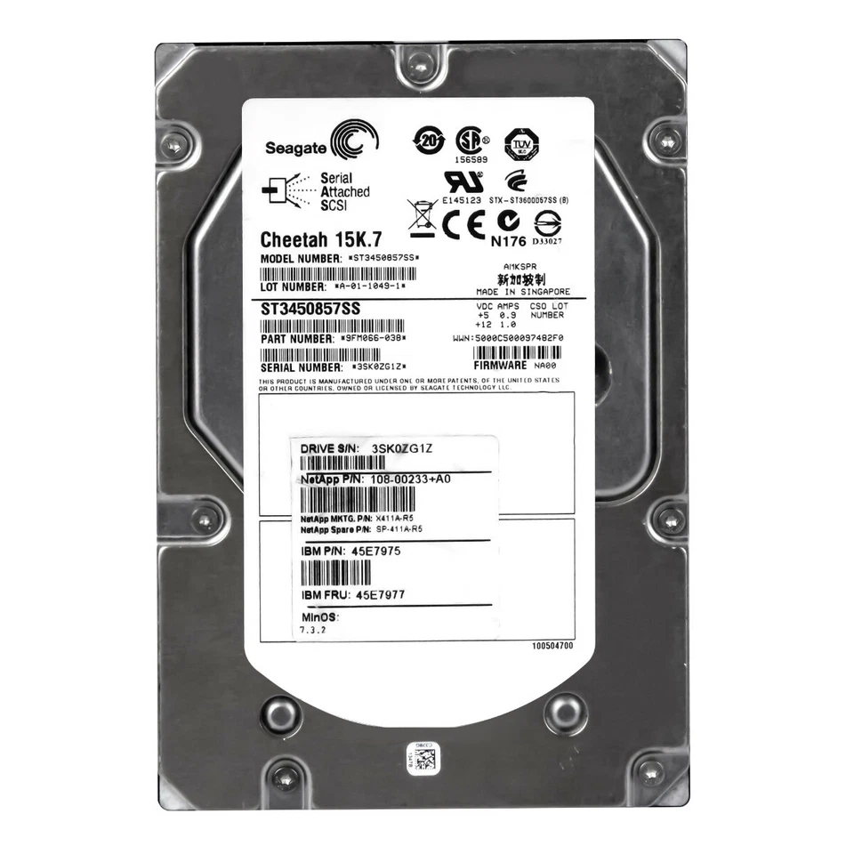 Disco Rigido IBM 45E7977 45E7975 ST3450857SS 450GB 15K 16MB SAS-2 3.5'' - Immagine 3 di 3