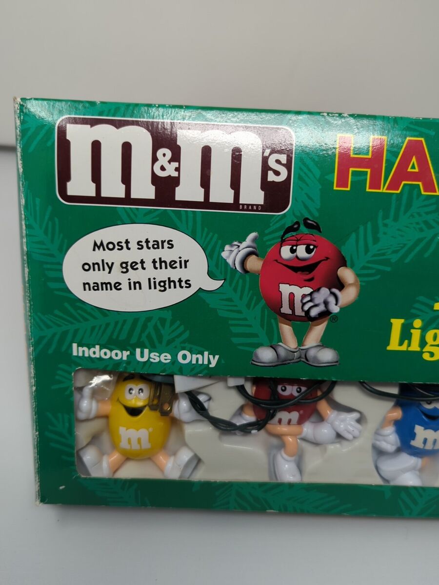 Vintage M&Ms Happy Lights Christmas Holiday 10 Light Set Vintage M&Ms Happy Lights Christmas Holiday 10 Light Set
