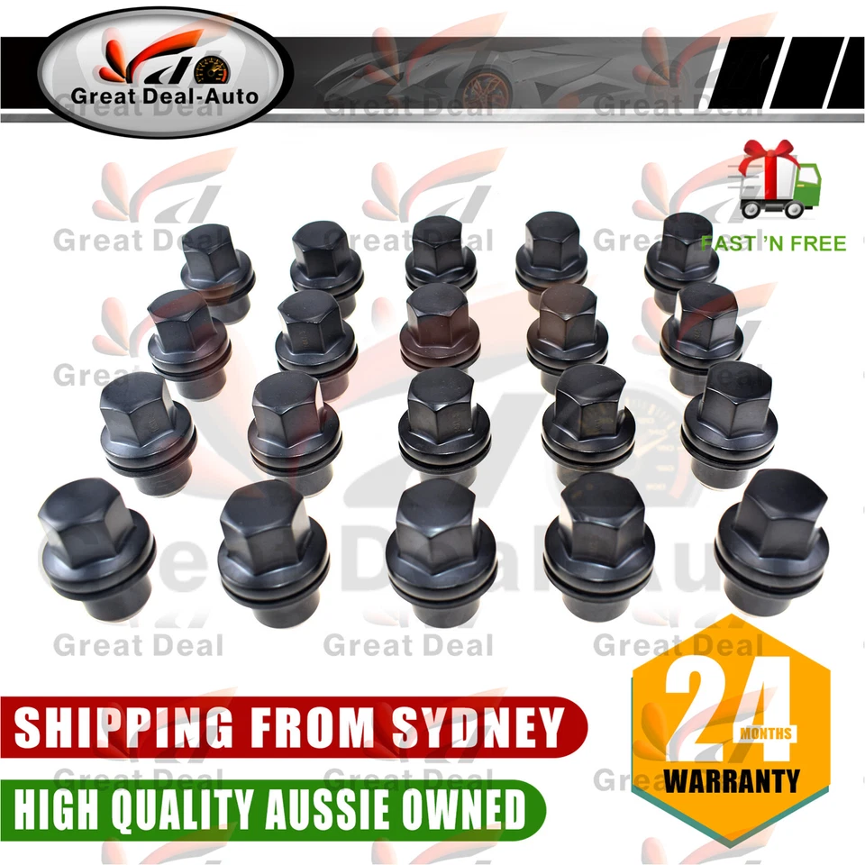 20pcs Black Wheel Lug Nuts Bolts for Land Rover Range Rover LR3 LR4 RRD500290A - image 2 of 4
