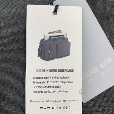 Solo New York Solo Duane Hybrid Laptop Case Convertible to Backpack