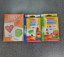 Playskool Pre-K Flash Cards Set of 3 Early Education Math, English and Shapes