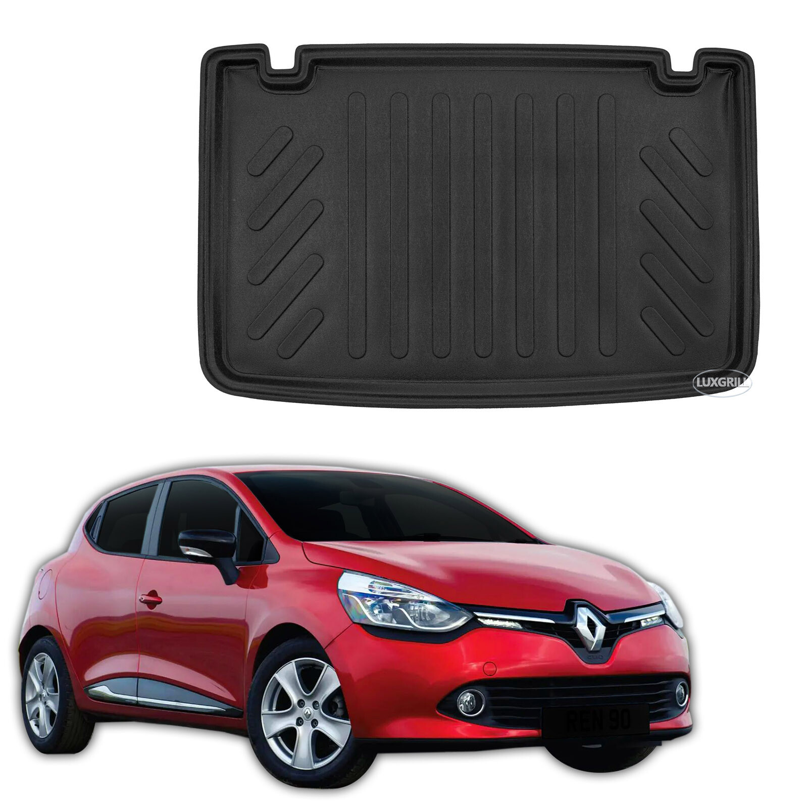 Tapis de coffre Clio 4 sur mesure accessoire protection coffre voiture depuis 2012