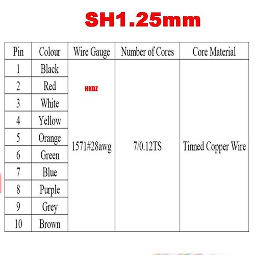 JST SH1.0mm SH1.25mm ZH1.5mm 2-10Pin Micro Connector PCB Socket Plug Wire Cable - Picture 5 of 63