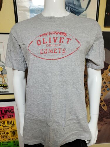 Retro Olivet College Comets Football T Shirt Large MI Nice  - Picture 1 of 4