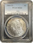1884-CC $1 Morgan Silver Dollar GSA PCGS MS 63    #J31