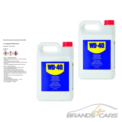 2x 5 L = 10 LITER WD-40 MULTIFUNKTIONSPRODUKT VIELZWECK SPRAY ROSTLÖSER PFLEGE