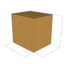 5 12x10x12 Kraft Brown Corrugated Shipping Boxes 32 ECT Single-Wall New