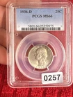 PCGS 1936-D Washington Quarter 25C MS66 Silver Coin Cert #25259975 ref#257