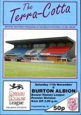 Weymouth v Burton Albion 11/11/89 Southern League Premier