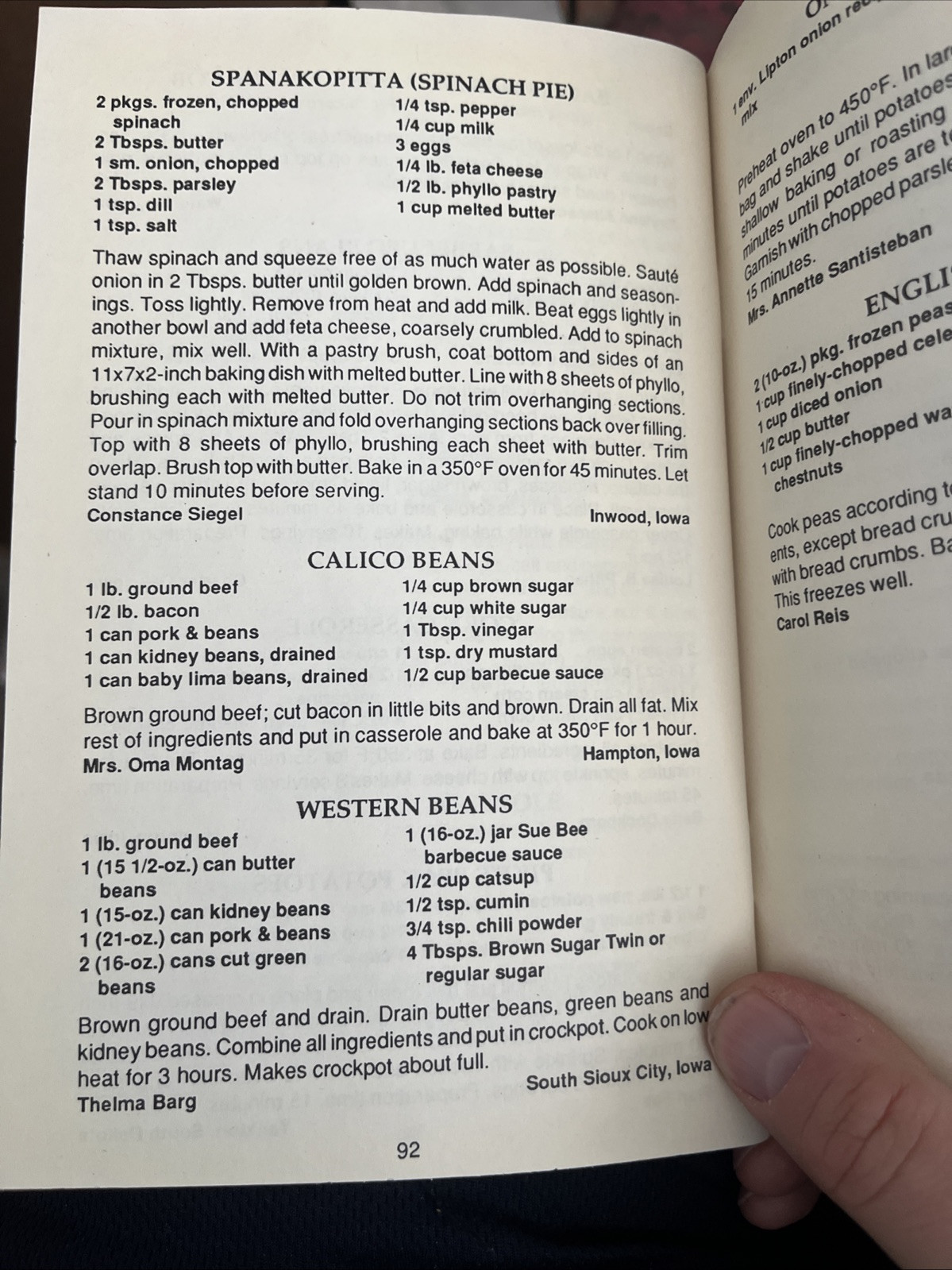 Iowa Holiday Cookbook Christmas ethnic Dutch Letters St. Nicholas cookie Vintage