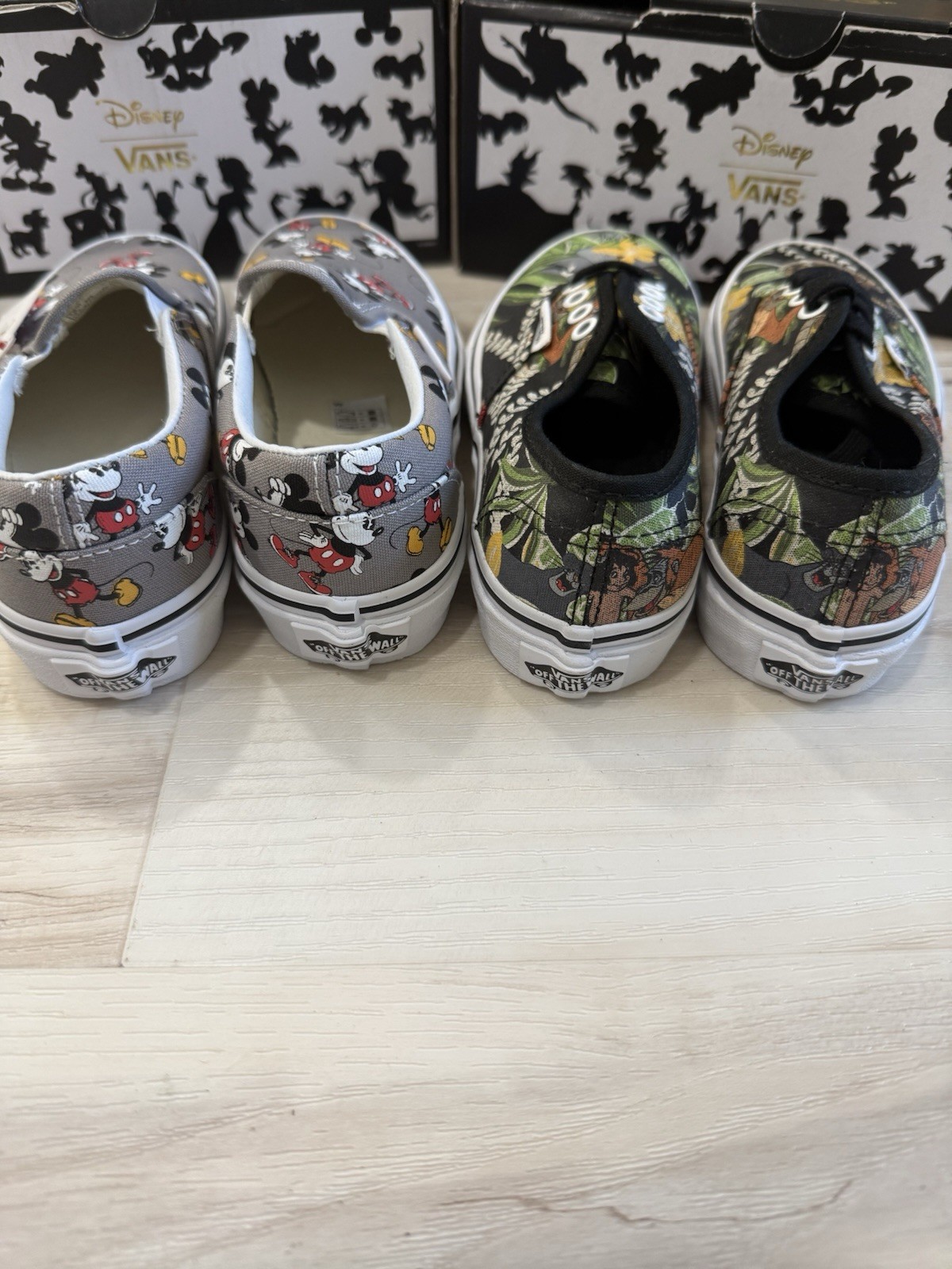 Lot Of 2 Disney VANS Shoes The Jungle Book & Mickey Mouse Kids Size 13 NIB image 2