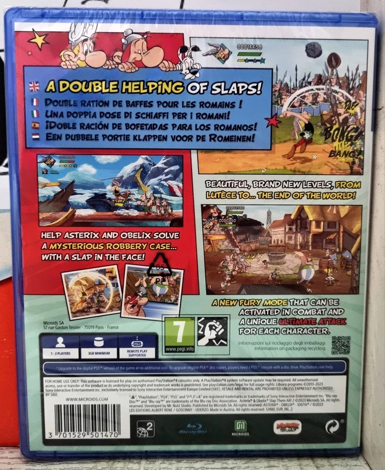 ASTERIX & OBELIX SLAP THEM ALL 2 PS4 UPGRADE PS5 BEAT EM UP EU CON ITALIANO NEW - Immagine 2 di 3