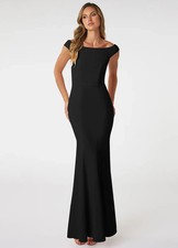 Azazie nicolina black formal dress or evening gown sz 4