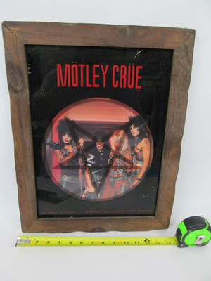 Vintage Motley Crue Carnival Mirror Glass Picture Shout at the